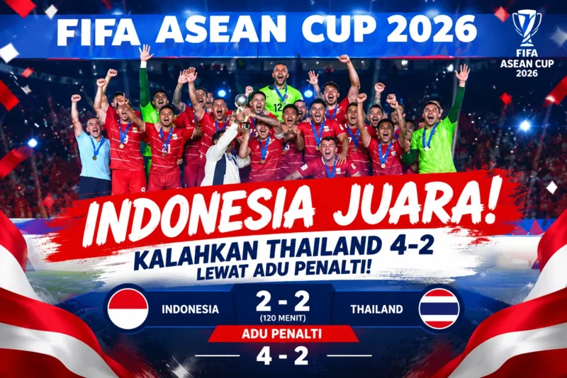 Hasil Final FIFA ASEAN Cup 2026 Indonesia Juara, Kalahkan Thailand 4-2 Lewat Adu Penalti!.webp